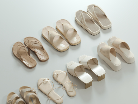 现代拖鞋su模型