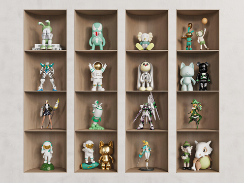 现代手办玩具su模型