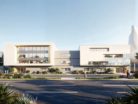  现代工业厂房 现代产业园 多层办公 厂房 产 产业园 办公楼su模型 