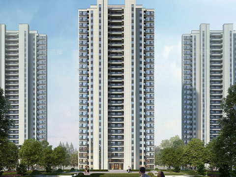 现代高层住宅  小区住宅建筑 高端住宅su模型