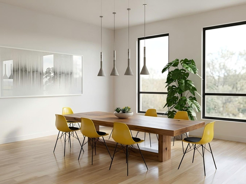 现代简约餐厅su模型