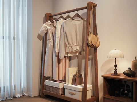 现代衣服挂衣架su模型