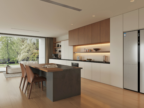 现代餐厅su模型