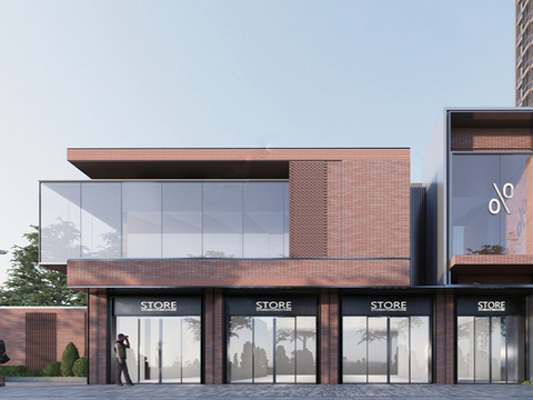 现代售楼处建筑 售楼部建筑su模型