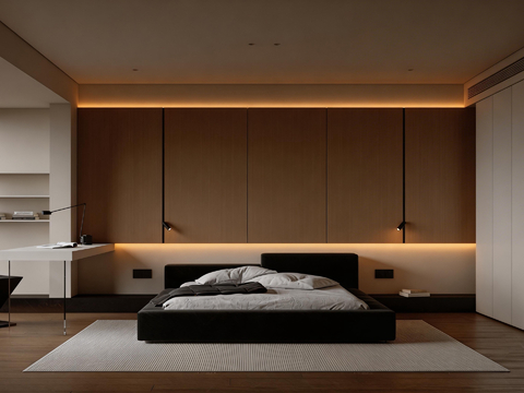 现代卧室 次卧su模型