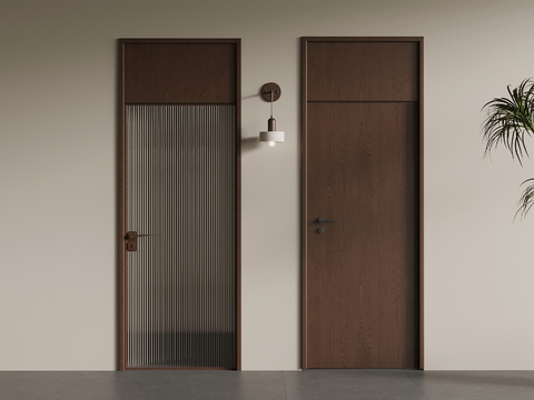 新中式卫浴门 室内门su模型