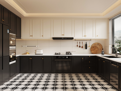 法式厨房su模型