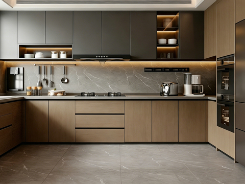 意式 家装 室内简约 轻奢风 格餐厅 客厅 卧室设计su模型