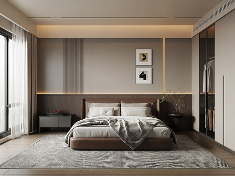 意式卧室su模型