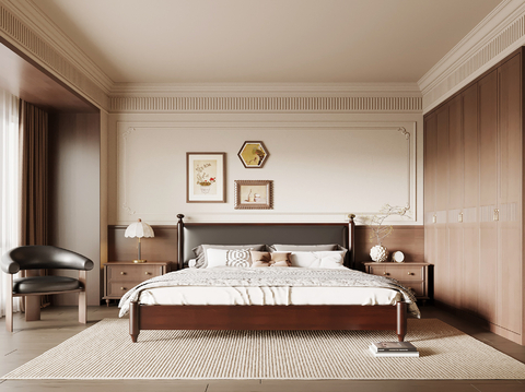 法式中古卧室su模型