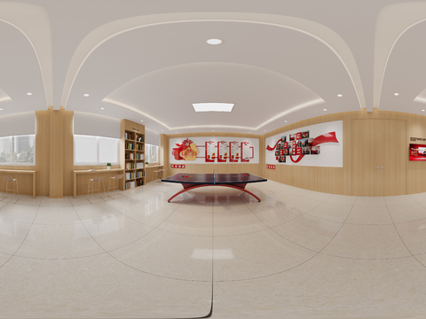  党建活动中心cr全景3d模型 