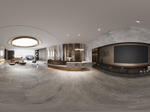  办公室前台cr全景3d模型 