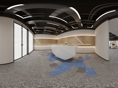  公共办公区cr全景3d模型 