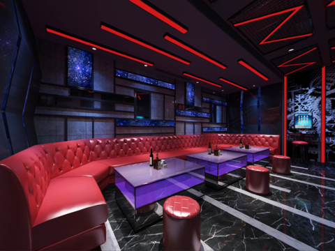  现代KTV包房3D模型 