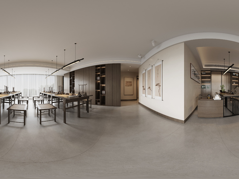  书法教室 培训机构cr全景3d模型 