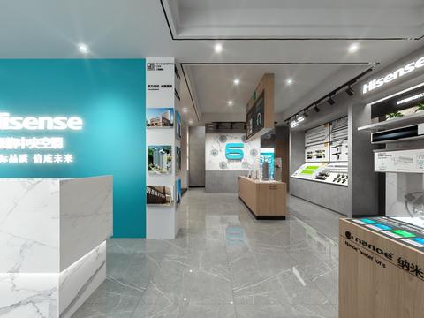  现代空调专卖店vr全景3d模型 
