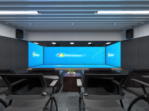 现代会议室报告厅vr全景3d模型 