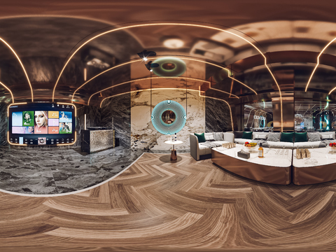  现代KTV包厢vr全景3d模型 