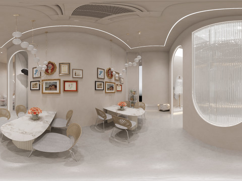  侘寂婚纱店CR全景3d模型 