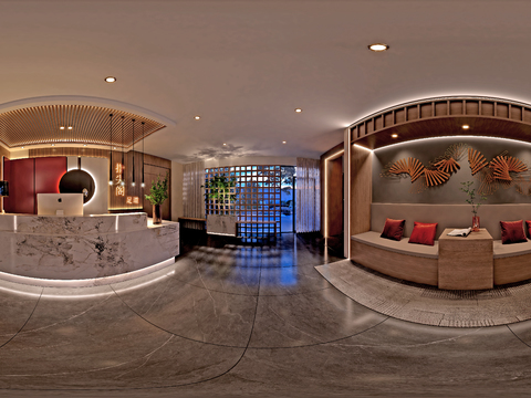  足浴 沐足vr全景3d模型 