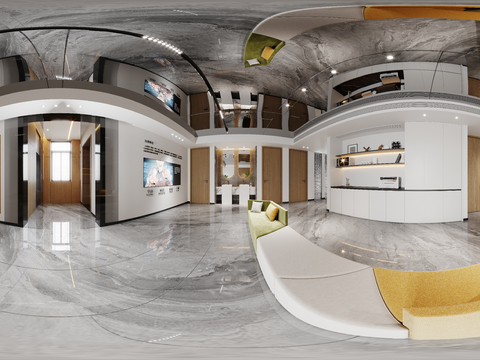  办公室休息区 茶水间cr全景3d模型 