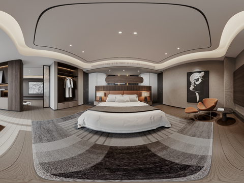  酒店客房cr全景3d模型 