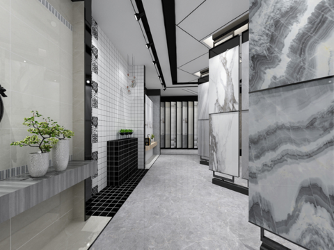  现代瓷砖专卖店展厅VR全景3d模型 