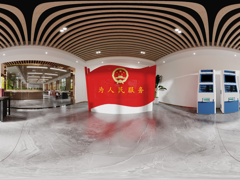  现代机关单位办公楼vr全景3d模型 