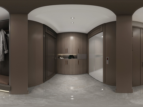  现代门厅 玄关vr全景3d模型 