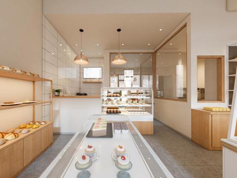  北欧面包店蛋糕店vr全景3d模型 