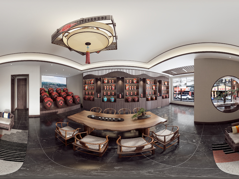  酒文化展厅vr全景3d模型 
