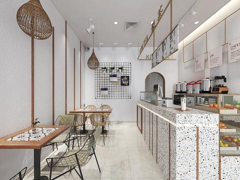  北欧奶茶店vr全景3d模型 