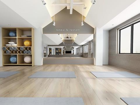  现代瑜伽会所vr全景3d模型 