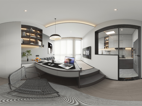  现代公寓vr全景3d模型 