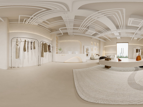 奶油服装店 女装店cr全景3d模型 