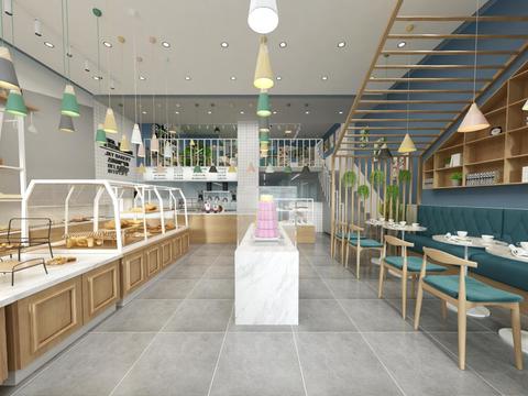  北欧蛋糕店VR全景3d模型 