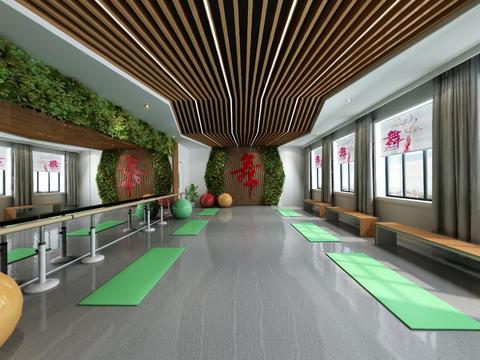  现代舞蹈教室vr全景3d模型 