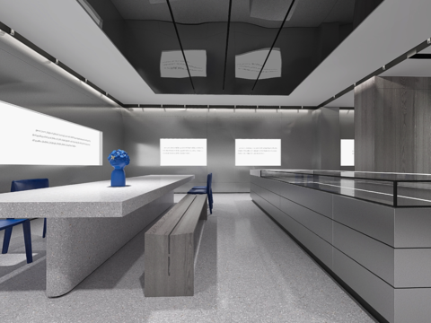  现代展厅vr全景3d模型 