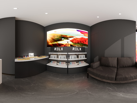  电子烟专卖店cr全景3d模型 
