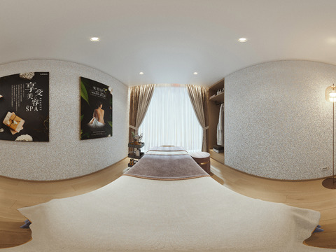  现代SPA包间cr全景su模型 