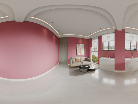  现代棋牌室 麻将房vr全景3d模型 