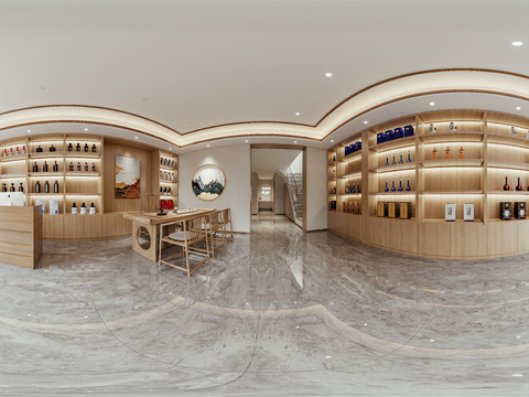  烟酒店vr全景3d模型 