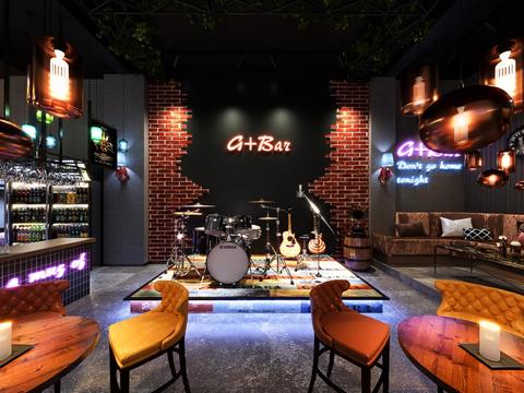  工业风酒吧清吧vr全景3d模型 