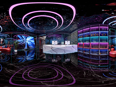  KTV前台vr全景3d模型 