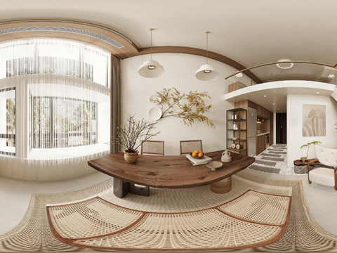  侘寂风公寓cr全景3d模型 