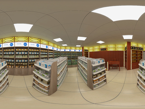  药店 西药店 中医馆vr全景3d模型 