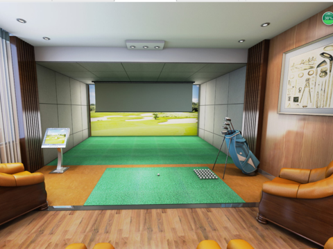  现代高尔夫娱乐中心全景3D模型 