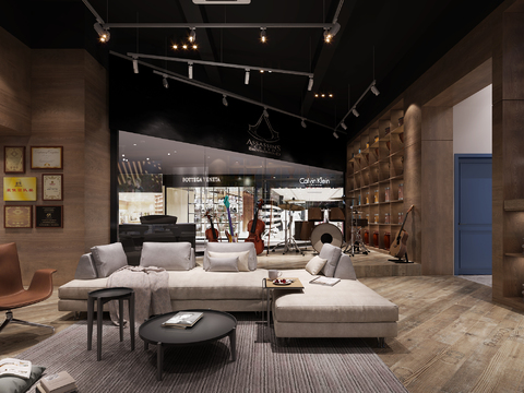  现代乐器馆全景3D模型 