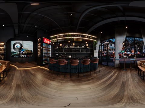 现代酒吧vr全景3d模型 