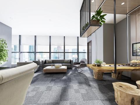  现代老总办公室vr全景3d模型 